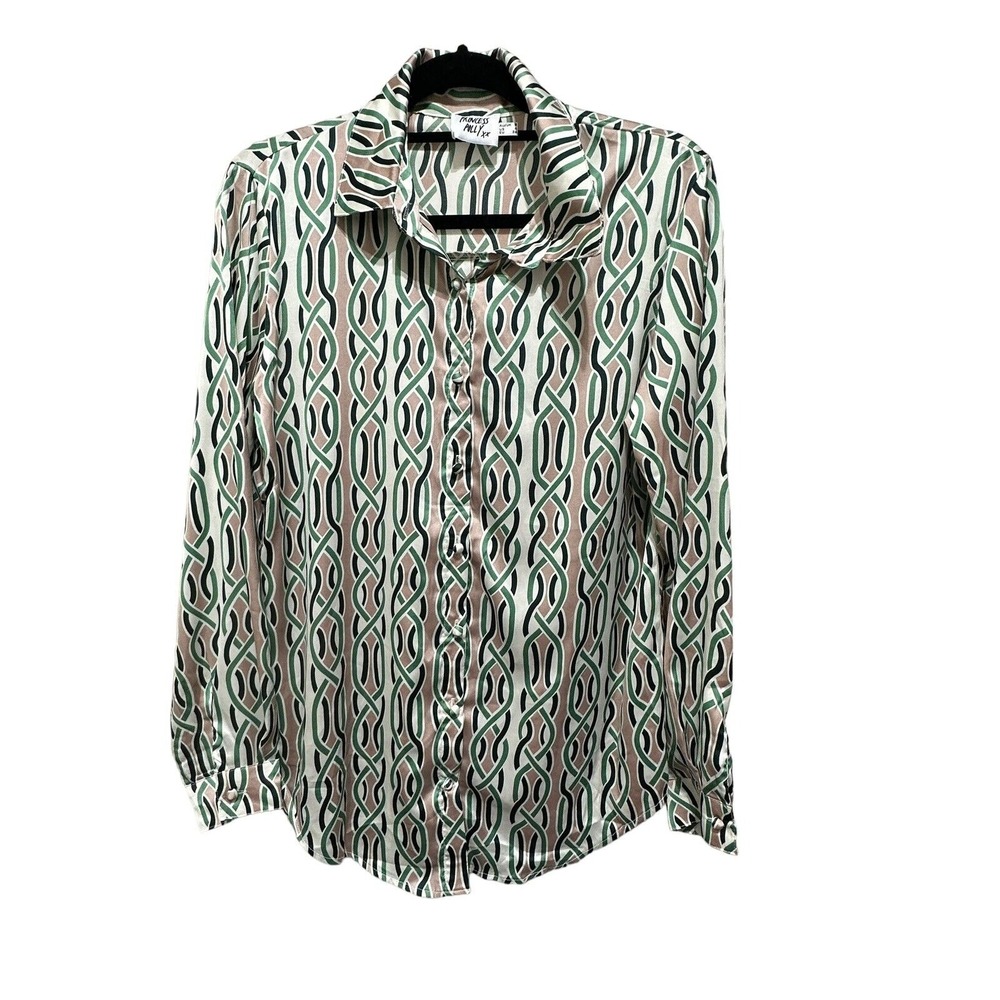 Princess Polly Blouse Shirt‎ Womens 4 Abstract Workwear Corpcore Professional